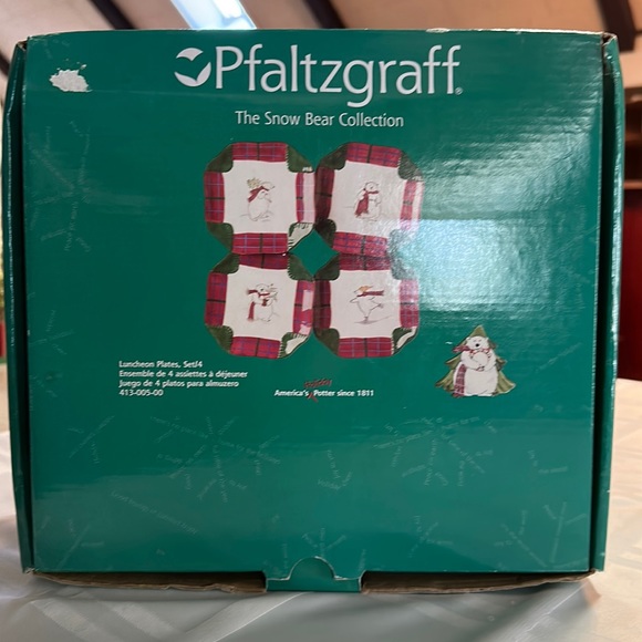 Pfaltzgraff set of 4 luncheon plates “The Snow Bear Collection” - Picture 7 of 7